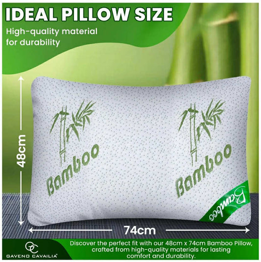 New Luxury Soft Bamboo Memory Foam Pillow, Anti-Bacterial Premium Support Pillow