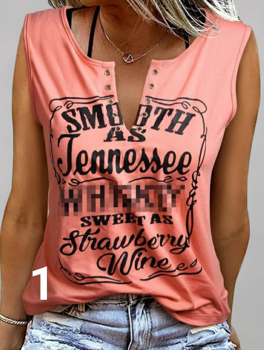 heekpek Women Vest Tops V Neck Casual Summer Tee Tops Sleeveless Cotton Graphic Print Ladies Vests Tank Tops