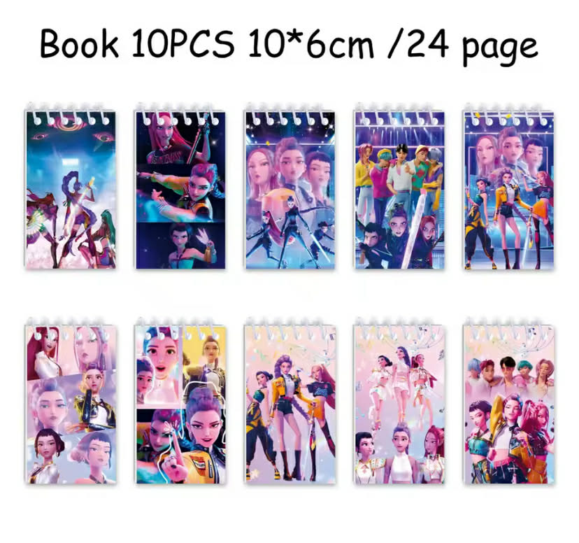 10 PCS Kpop Demon Hunters Notebook