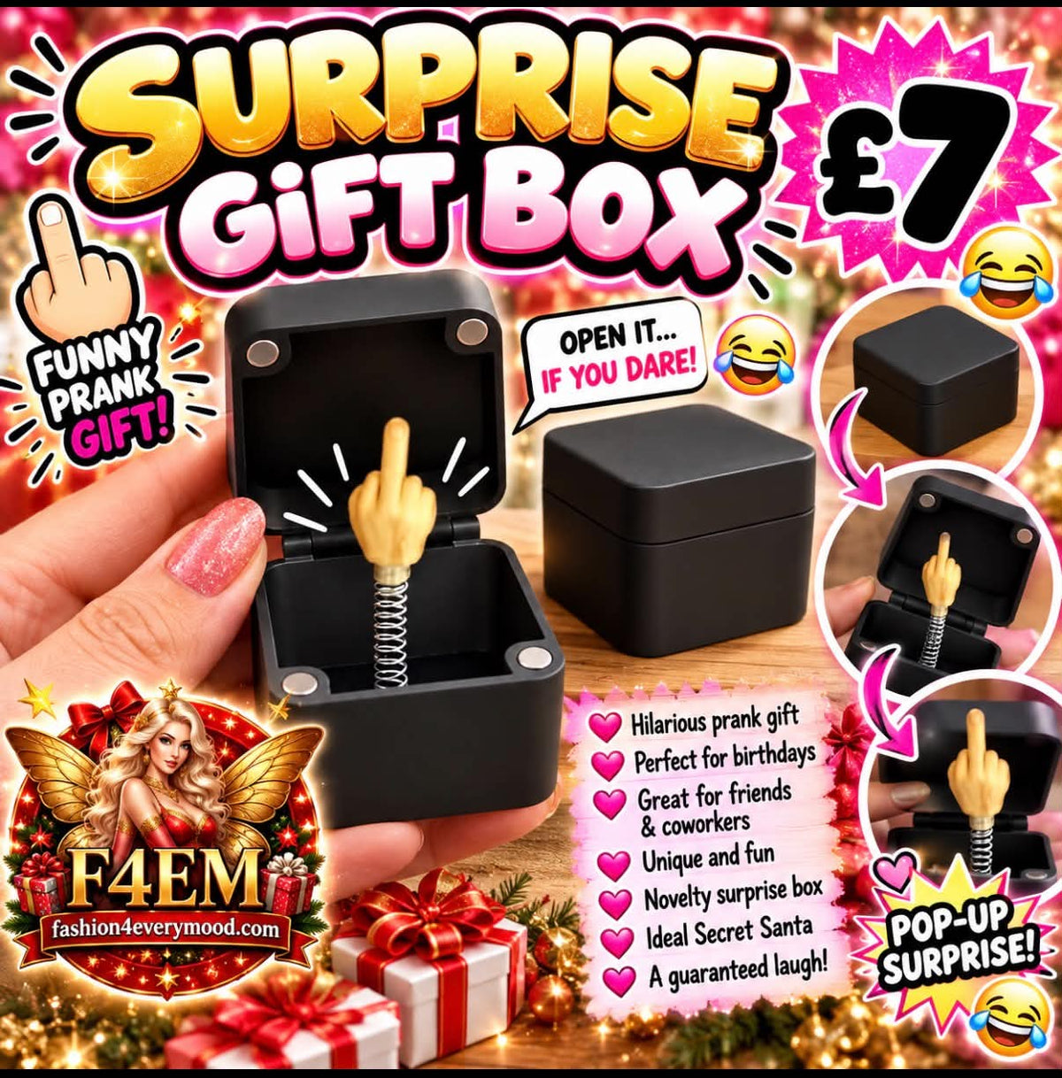 😂🖕 THE CHEEKY SURPRISE GIFT BOX 🎁🤣

🎁 Go on… Open It, If You Dare!