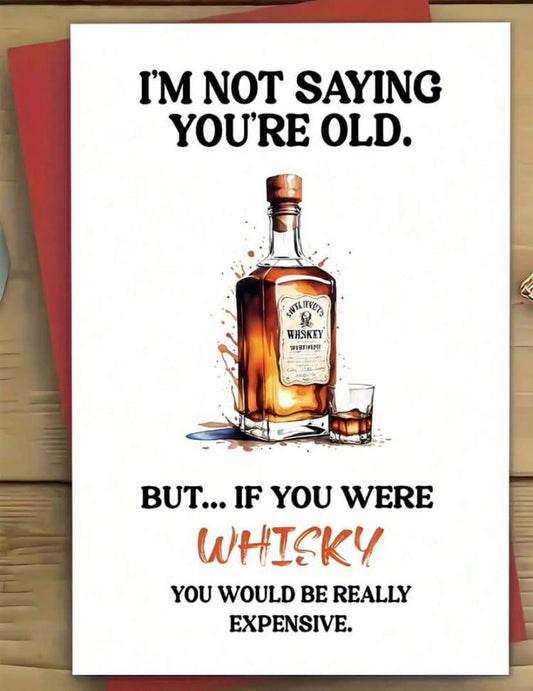 1 pc Funny Age-Teasing Greeting Card, Suitable For Sending To Parents, Elders, Friends And Colleagues, Comes