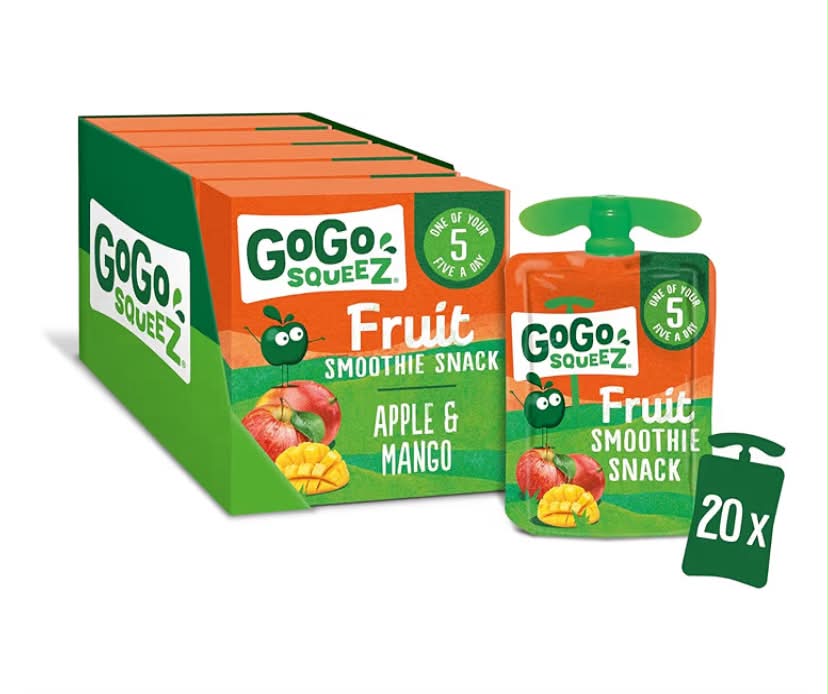 Fruit Blend, 20 x 90g Pouches, Snack for Kids & Adults, Gluten-Free, Vegan, No Added Sugar, School Lunchbox Friendly, On-the-Go Snacking