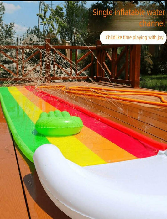 PVC Inflatable Water Slide, Water Surfboard, Outdoor Single/Double Water Spray Slide