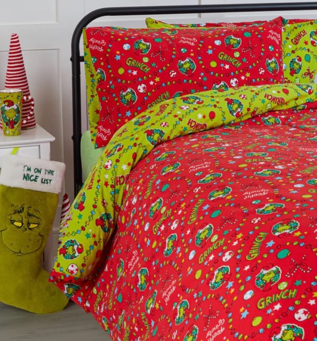 The Grinch Glow In The Dark Duvet Set Double
