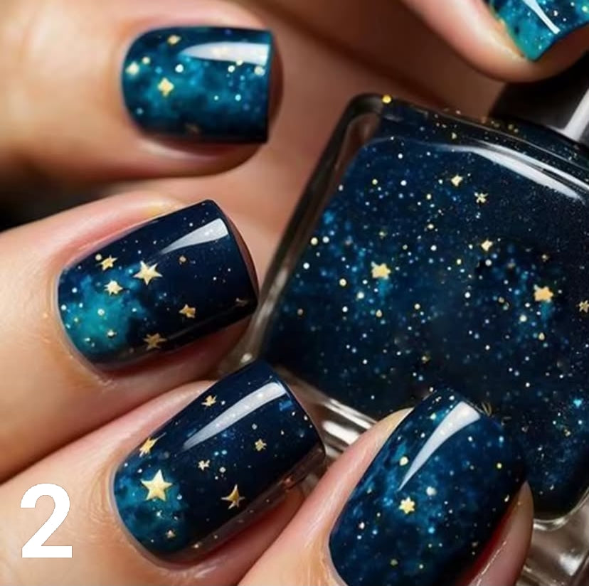 24pcs Press on Nails Flower Design