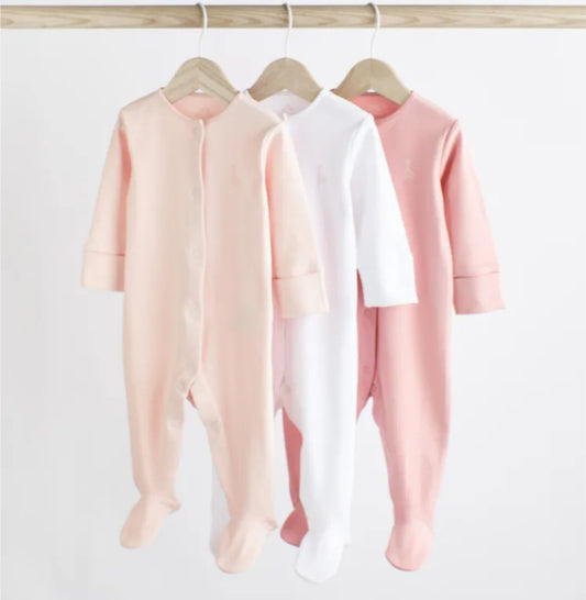 Pink/White 3 Pack Baby