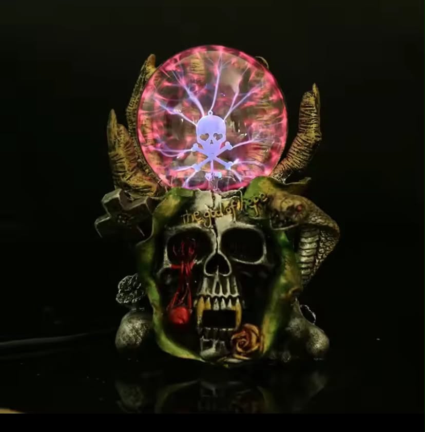 Skeleton hand Electrostatic Plasma Ball Sphere