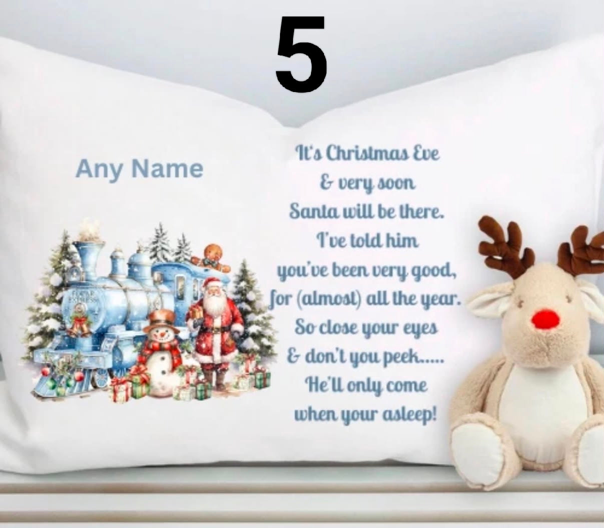 Personalised Christmas Pillowcase, White 100% Polyester