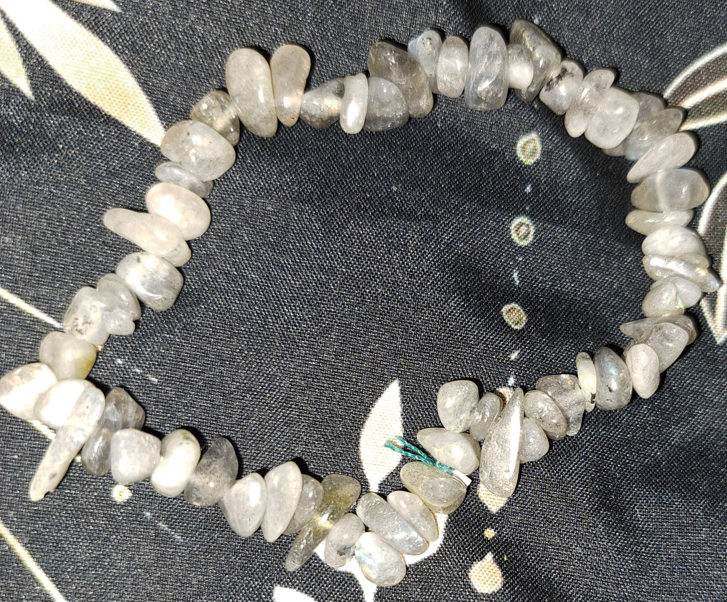 Real crystal Labradorite chip bracelet