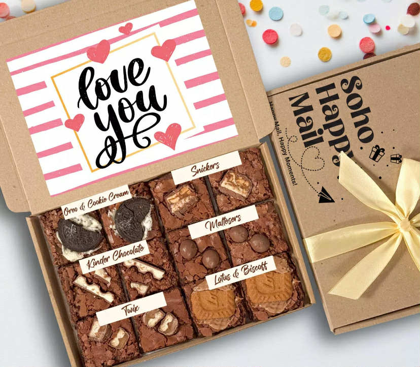 Personalised Brownie Gift, Postal Brownies, Birthday Brownies, Letterbox Brownie
