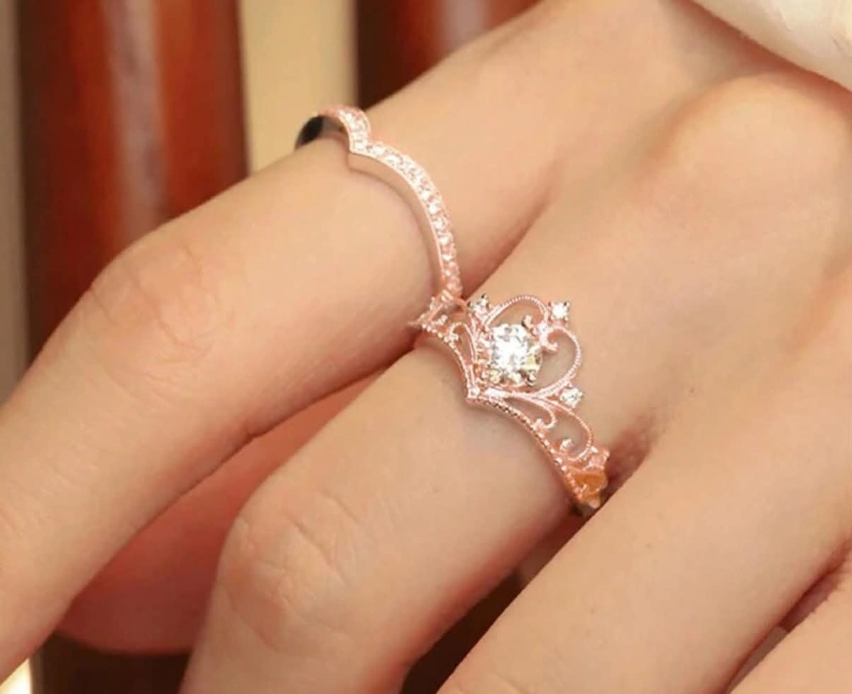 Princess Crown Ring Set – 2 Piece Set