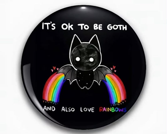 Being a Goth Doesn'T Mean You Can'T Love Rainbow Brooches And Badges. They Are Perfect for Clothing, Hats, And Backpacks - a Stylish Accessory for Friends, Classmates, And Colleagues - a Fun And Thoughtful Gift Idea