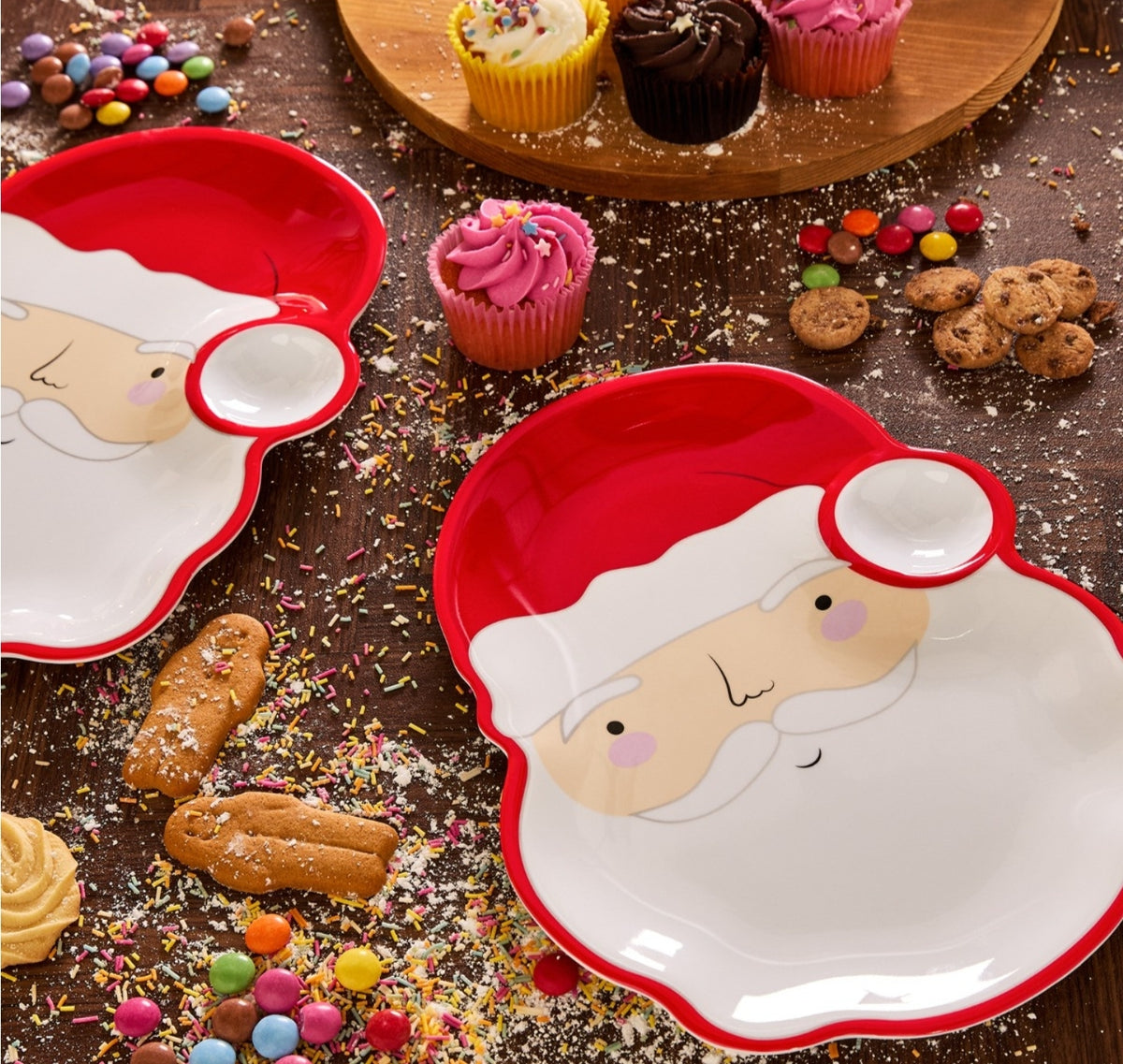 Pack Santa Dip Plate - Red/White