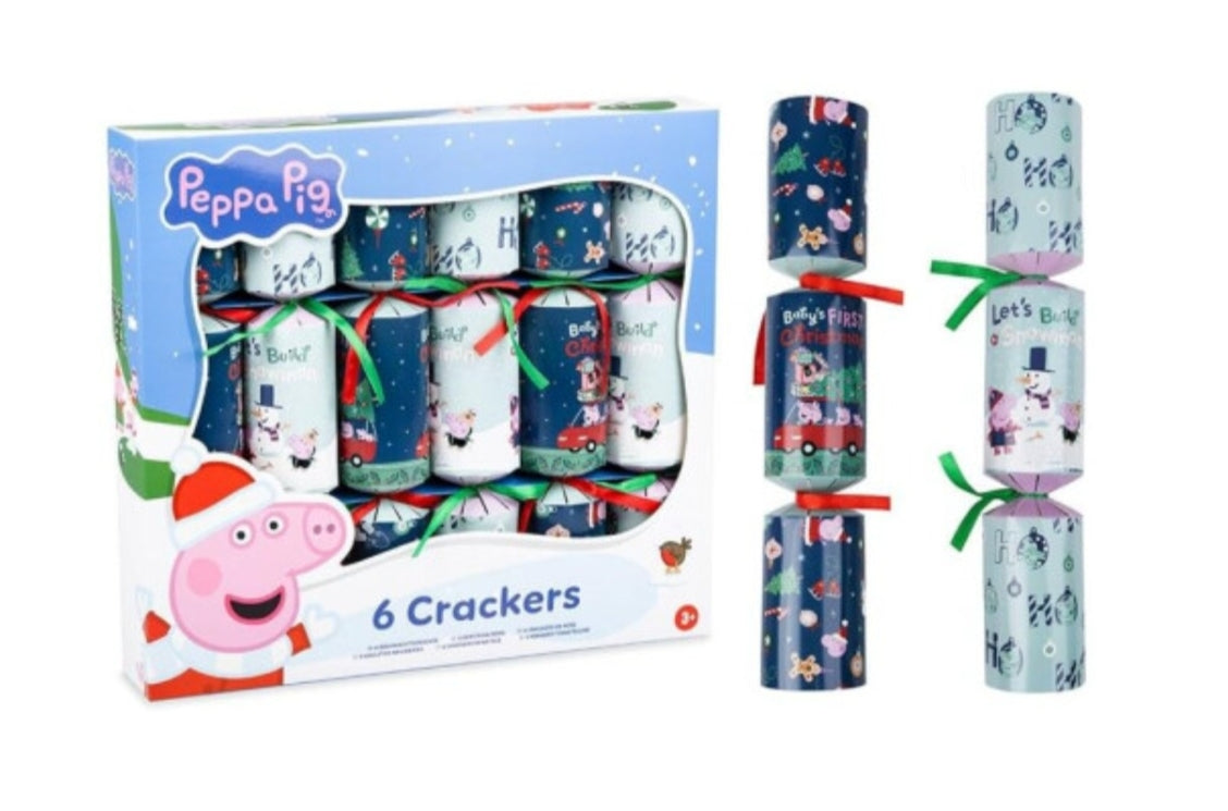 Peppa Pig Christmas Crackers 6 Pack for Kids