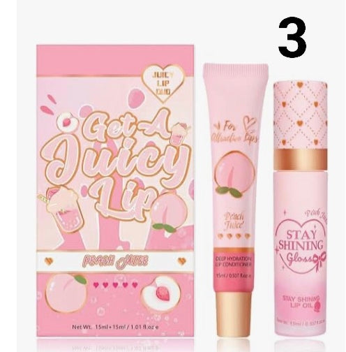 Lip Conditioner & Lip Oil Set,Moisturizing Natural Lip Care Set