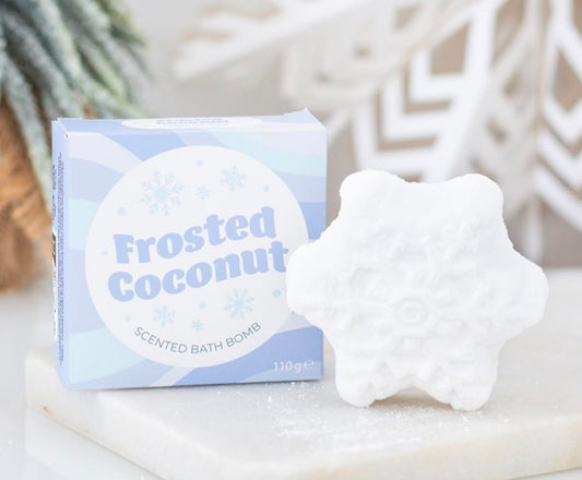 FROSTED COCONUT SNOWFLAKE BATH BOMB 

X3