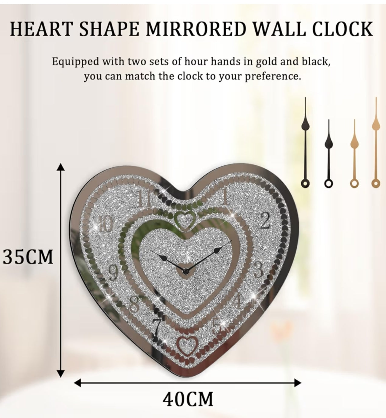 Crystal Wall Clocks for Living Room
