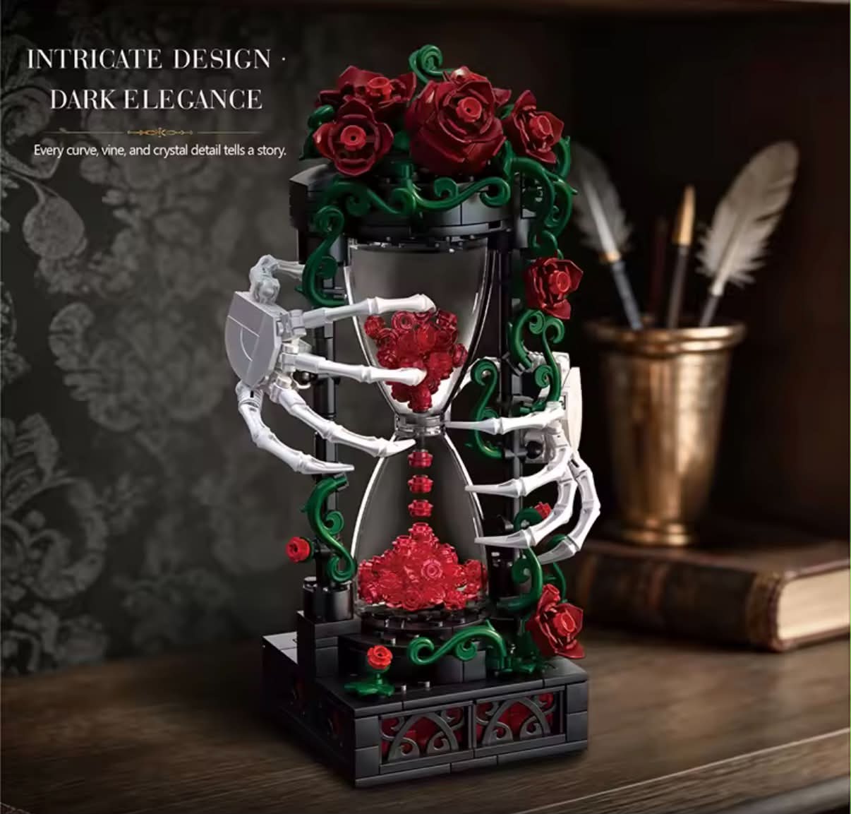 Gothic  Eternal Rose Hourglass Building Blocks