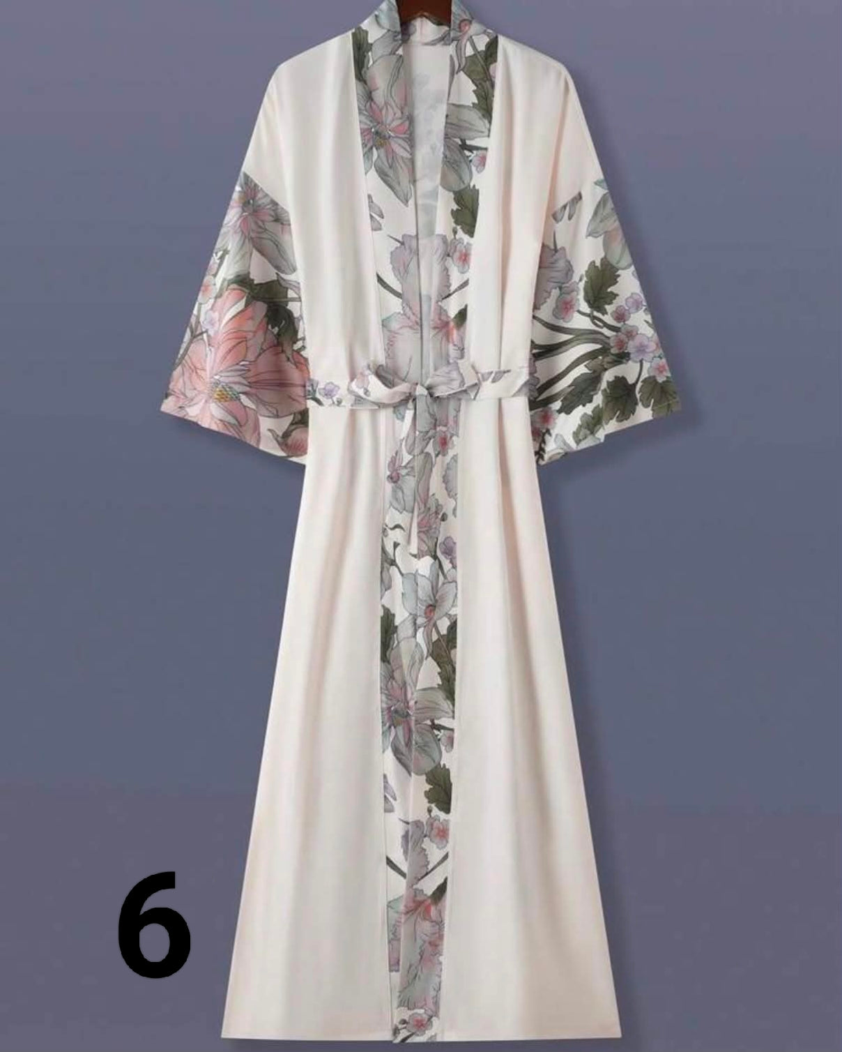 1 pc Women's Elegant V-Neck Fall Print Pajamas - Soft Satin Nightgown.