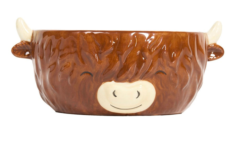 Highland Cow Shaped Bowl x2