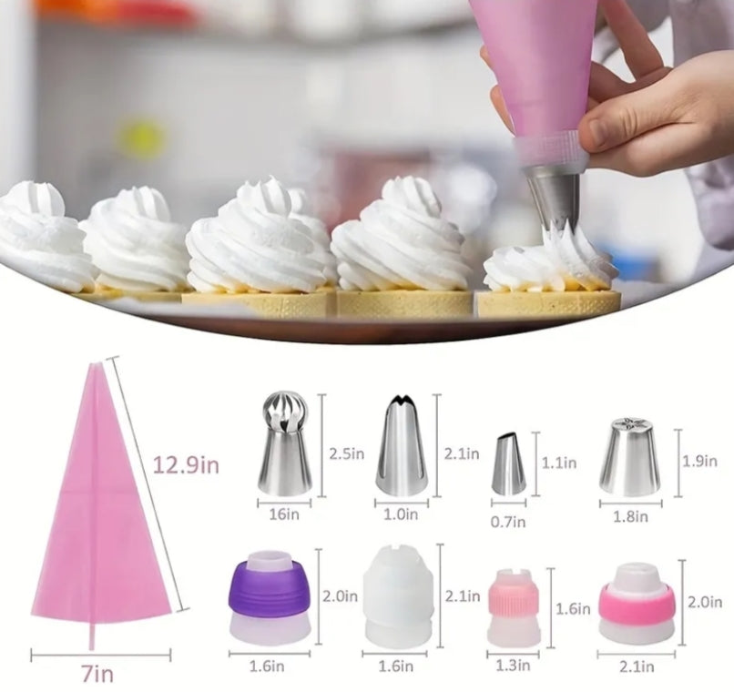 359pcs Set, Cake Decoration Set, Baking Supplies with 66 Pipe Tips, Beginner Ice Pack And Tip Set, Professional Baking Tools, Cupcake Decoration Set