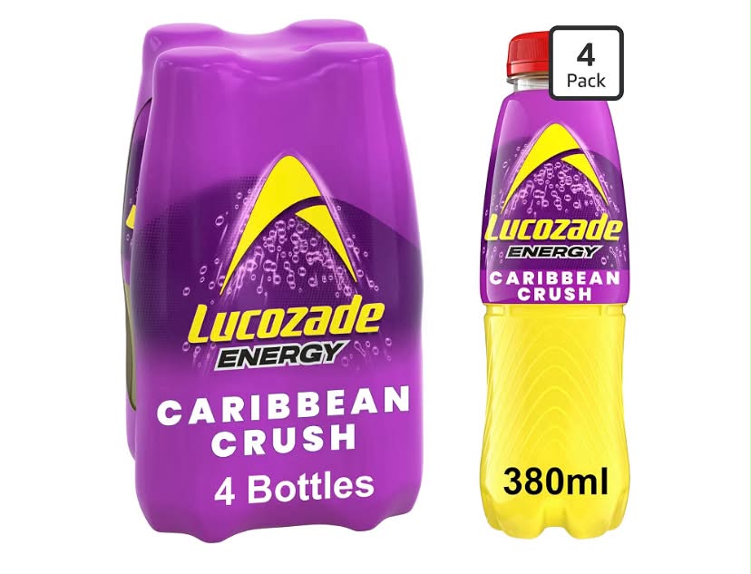 Lucozade Energy Caribbean Crush 380ml (Pack of 4)