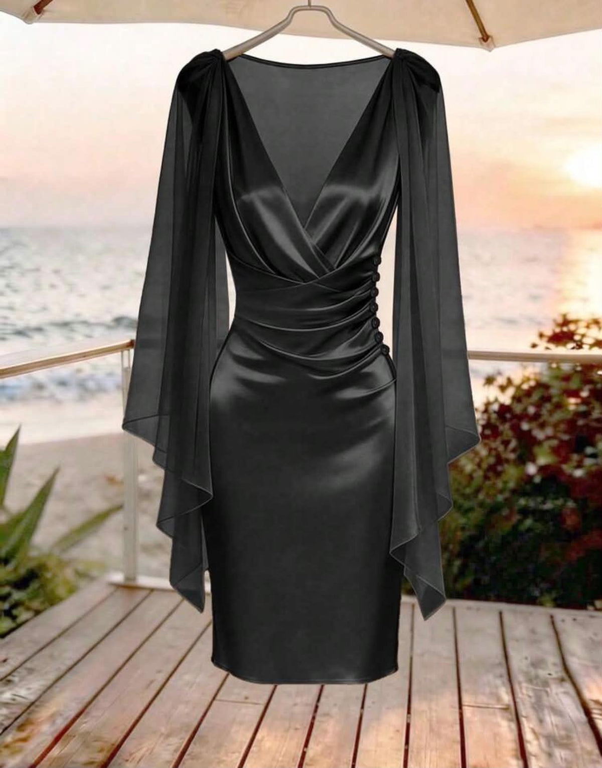 ✨ Ladies Satin Party Dress ✨