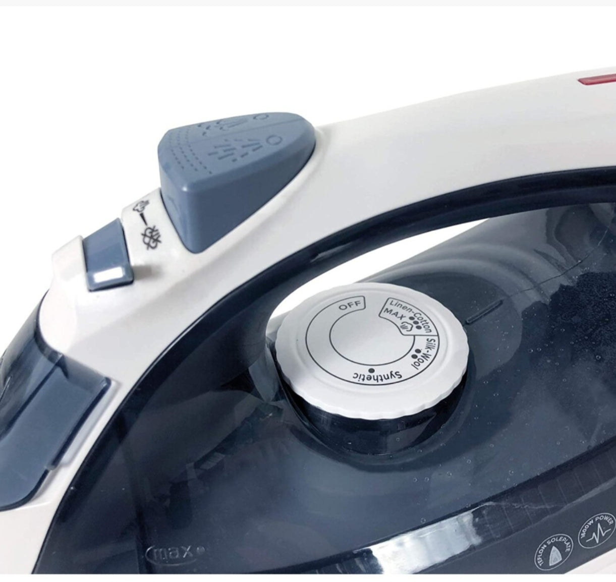 Igenix IG3116 PowerSteam Lite Vertical Steam Iron, Ceramic Non-Stick Soleplate, 220 ml Water Tank Capacity, 1600 W, Blue/White