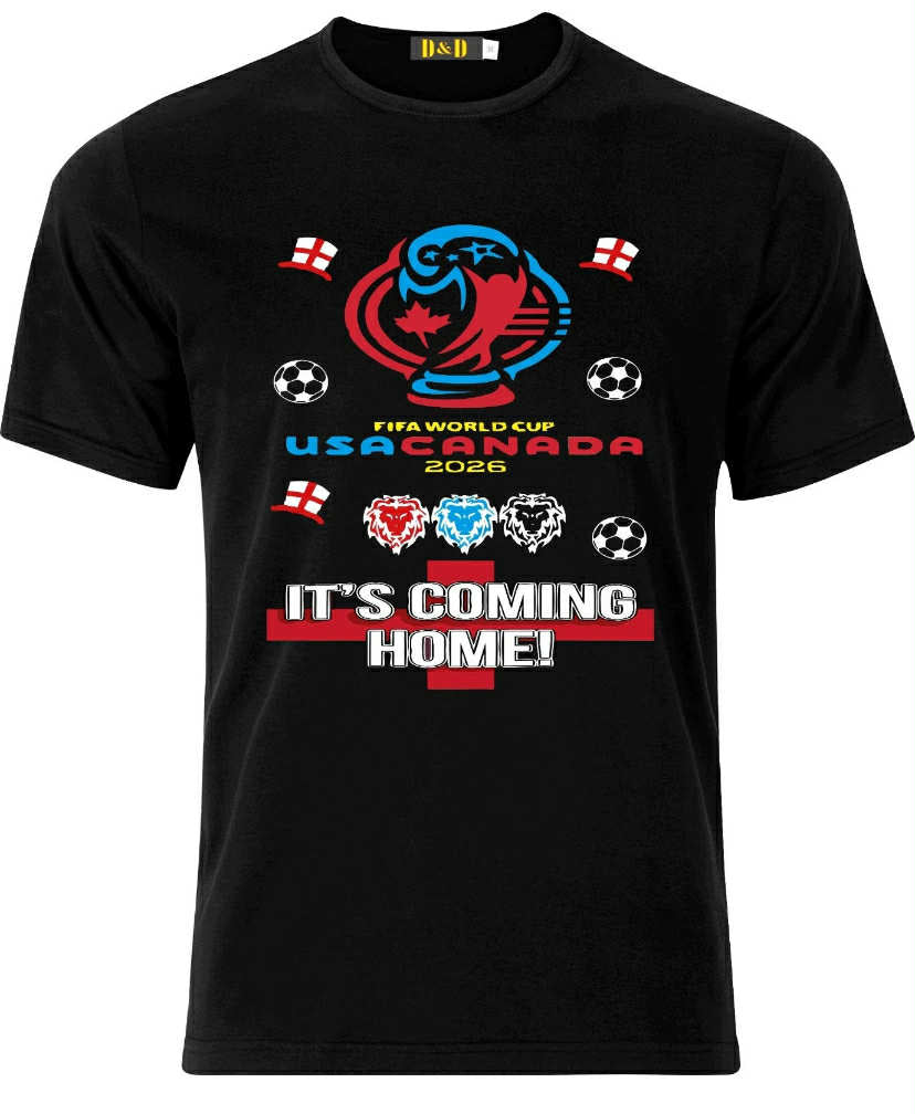 2026 FIFA WORLD CUP FOOTBALL SURPORTERS  D.T.F FULL COLOUR  T SHIRT