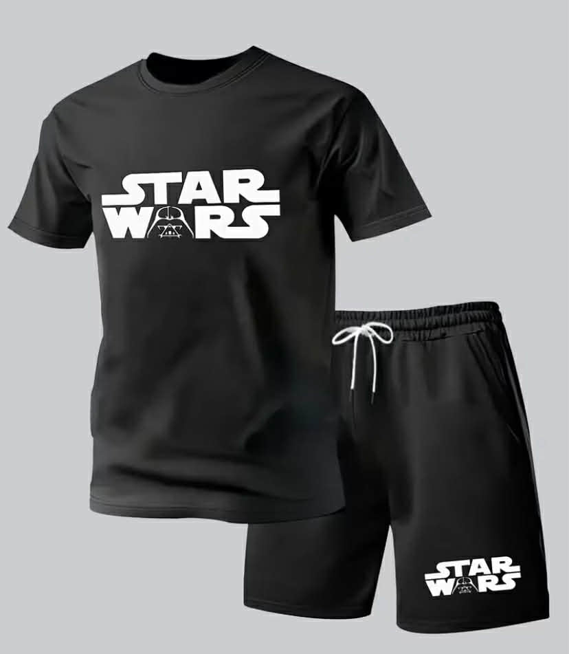 STAR WARS series - theme printing men Leisure set - Casual pants outdoor T-shirt shorts two-piece set