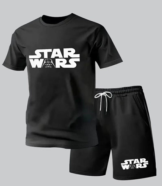 STAR WARS series - theme printing men Leisure set - Casual pants outdoor T-shirt shorts two-piece set