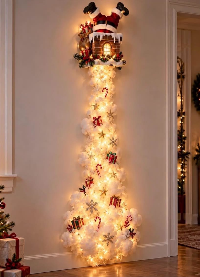 Christmas Magic Trail Wall Light, LED Cascading Christmas Wall Decor