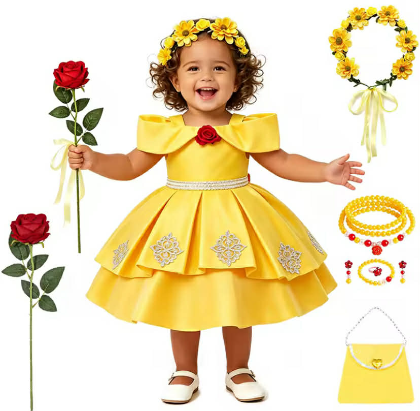 Toddler Baby Girls Princess Belle Dress