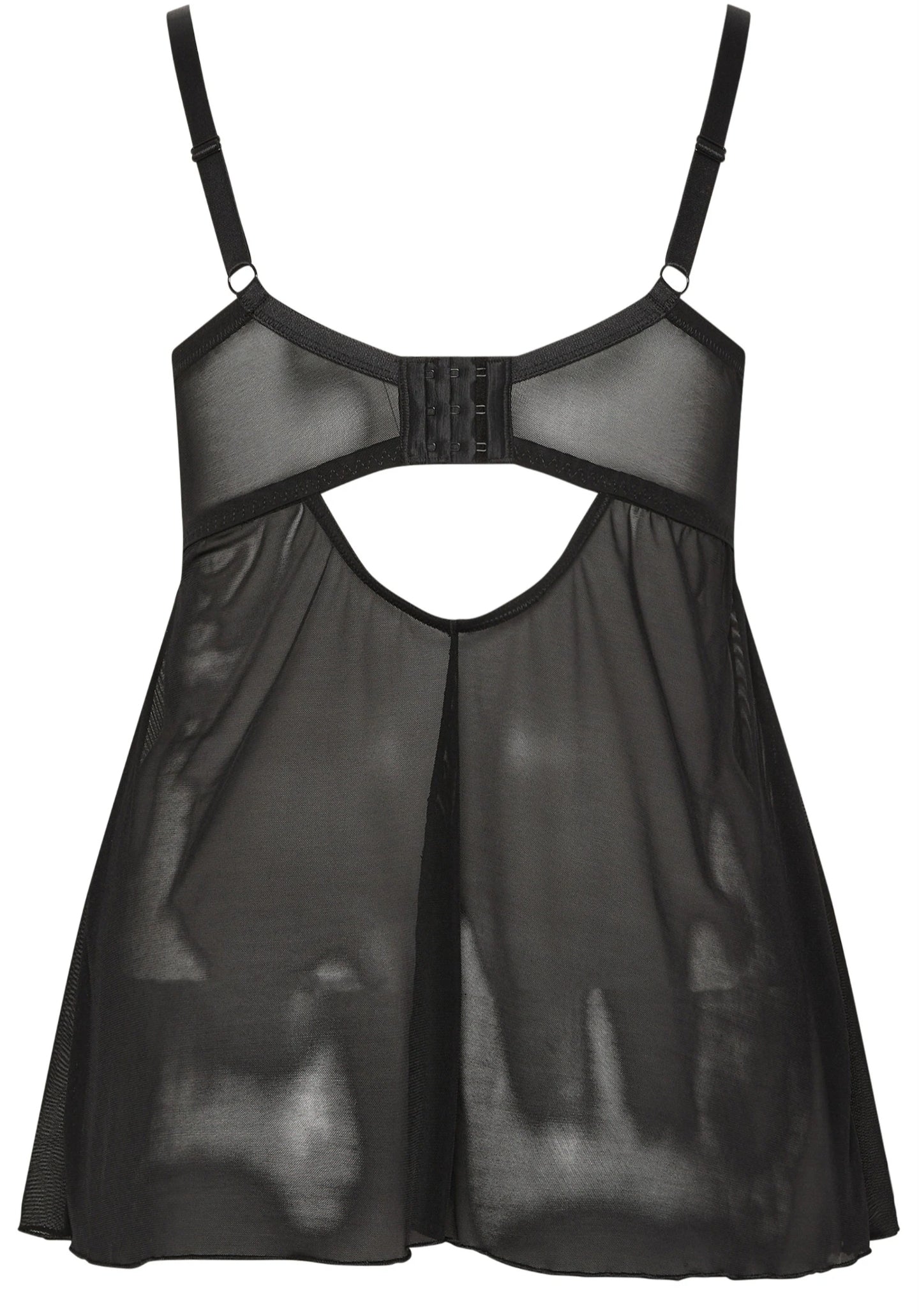 Black & Gold Floral Print Babydoll