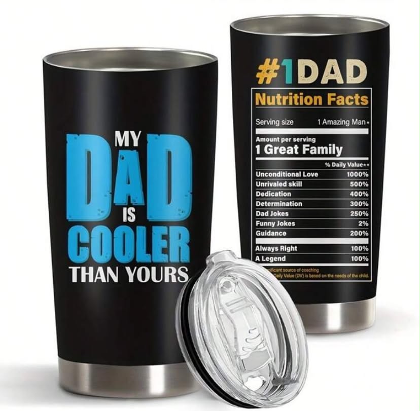 1 Piece, Father's Day Gift 20 Ounce Stainless Steel Insulated Cup, Insulated Coffee Cup, Flat Bottomed Cup With Lid, Wonderful Gift For Dad,