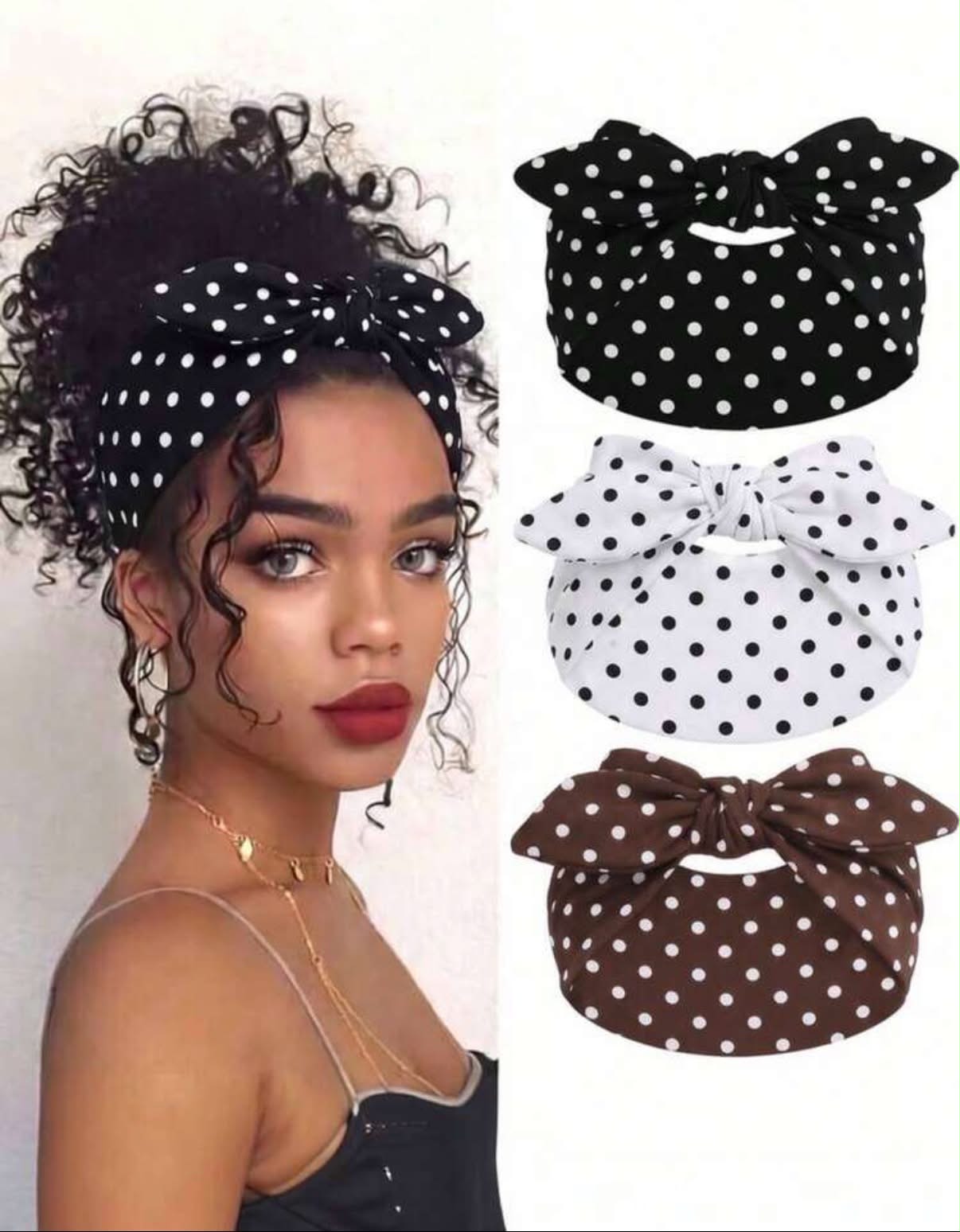 3pcs Women's Vintage Knotted Bow Wide Headband, Elastic Retro Hair Band Accessory, Suitable For Girls Summer Wear