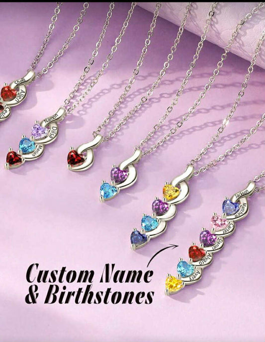 Custom name & birth stones