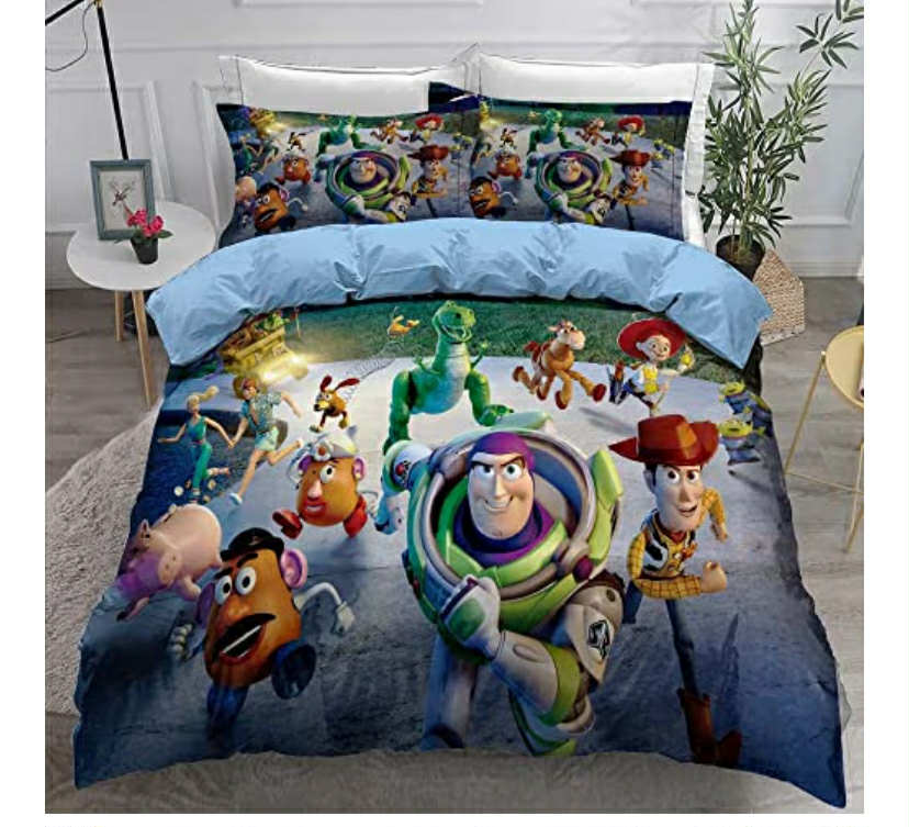 Ste-X 3 Pieces Super Soft Duvet Cover with Zipper Toy Story, 100 Percent Microfiber