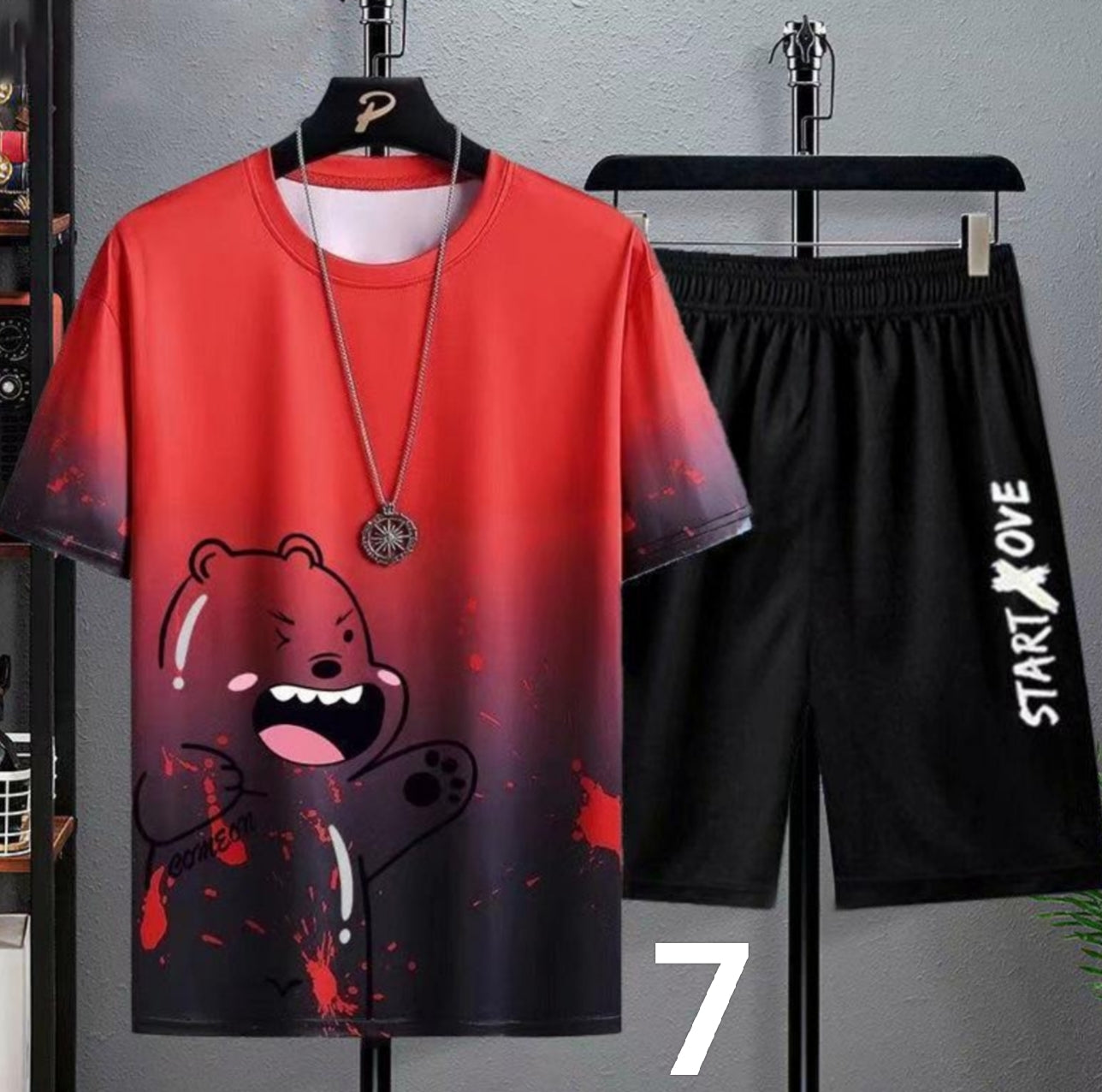 Summer Quick-Dry Ice Silk Short-Sleeve T-Shirt and Shorts Set - Trendy, Loose Casual Sportswear.