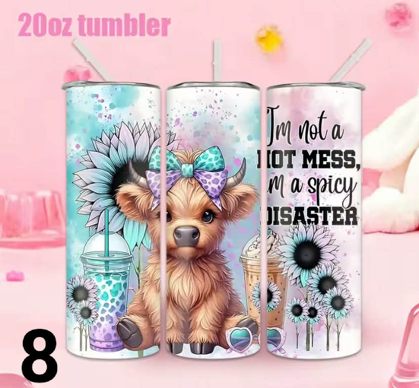 1 pc Stainless Steel Water Bottle/Cup with Straw