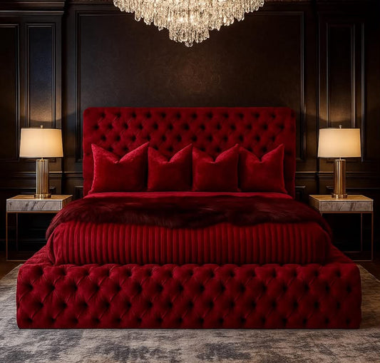 Atomic Sleep Crushed velvet Park Lane Ambassador Bed Frame - Mattress