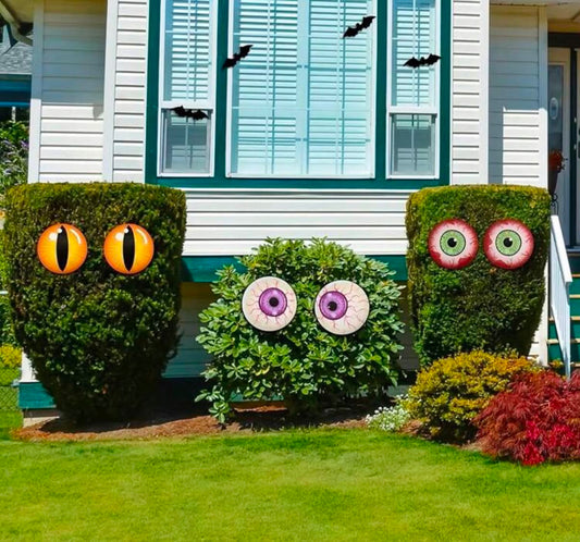 6 Halloween Yard Stakes, Big Eyeball, Horror Eyeball
