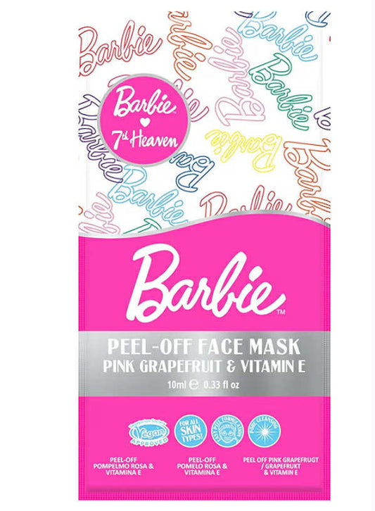 7th Heaven Barbie Pink Grapefruit & Vitamin E Peel-Off Face Mask - Pore Cleansing - For All Skin Types