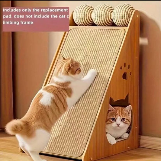 1pc Sisal Cat Scratching Post - Multi-Layer Climbing And Scratching Pad, With Hidden Adhesive, Tidy Design, Protect Sofa Safety, Includes Replacement Pad Only (No Climbing Frame)