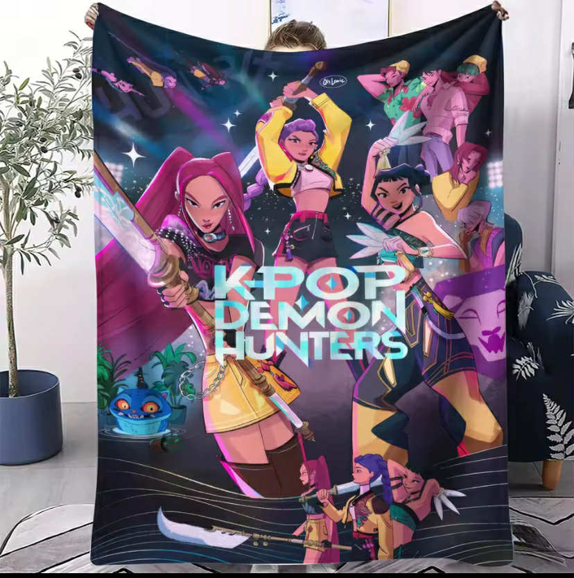 Pop D-emon H-unters Anime flannel blanket