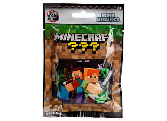 MINECRAFT NANOFIGS BLIND BAG ASSORTMENT of 1.65 inch Die Cast action figure characters to collect play and display. Perfect for gift and collector, pocket money friendly and ideal for party favours