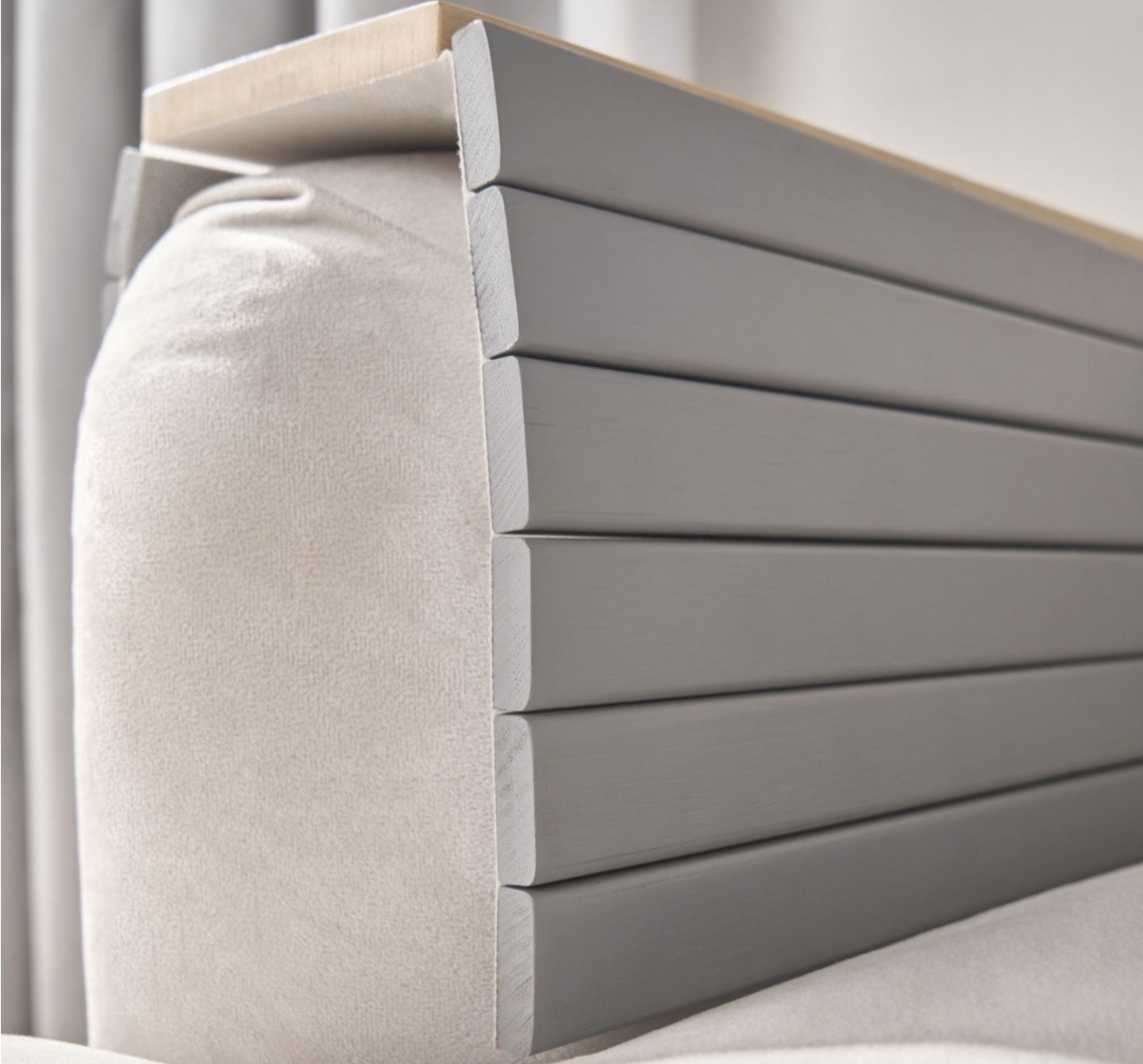 Wooden Sofa Arm Tray - Natural/Grey