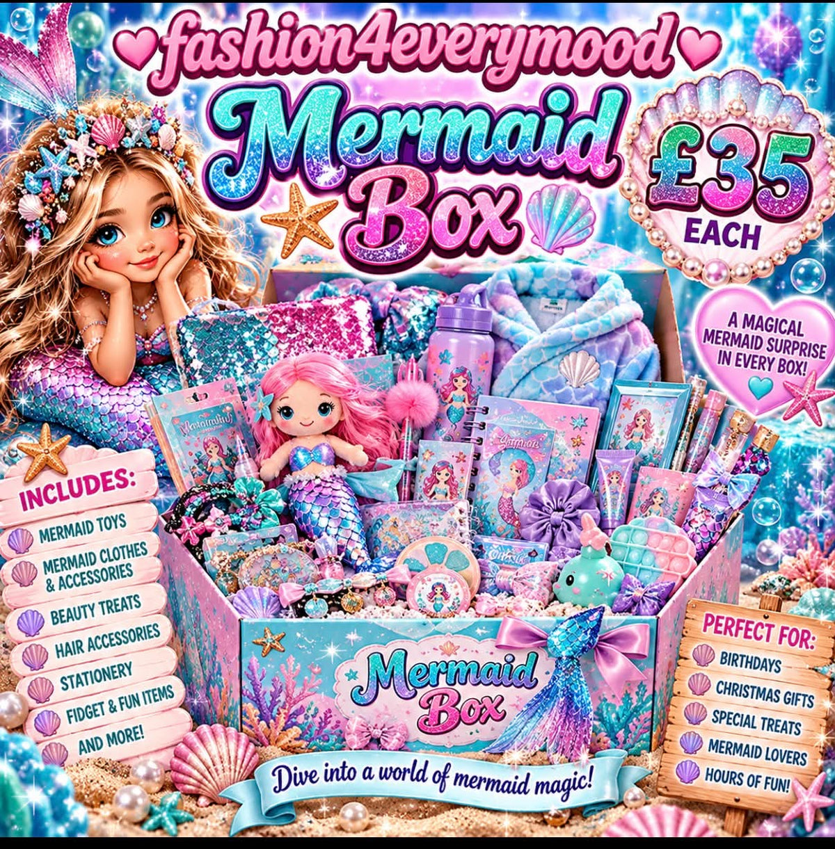 🧜‍♀️🩷 NEW! MAGICAL MERMAID MYSTERY BOX! 🩷🧜‍♀️