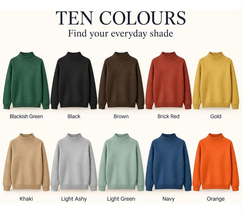 Women's Mock Neck Jumper Long Sleeve Plain Knit Pullover Top