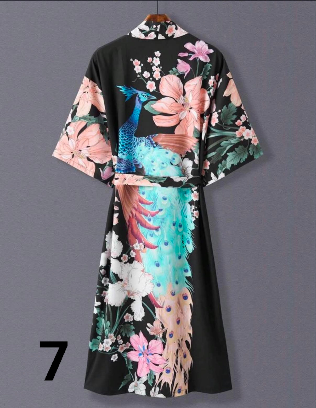 1 pc Women's Elegant V-Neck Fall Print Pajamas - Soft Satin Nightgown.